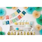 Obrázek z Party nápis vlaječky barevný mix Happy Birthday 175 cm 