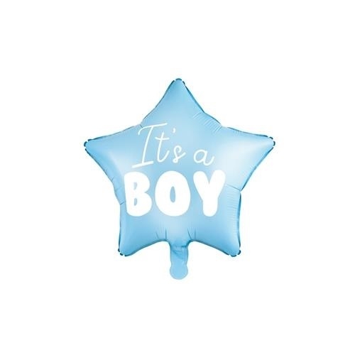 Levně Foliový balonek hvězda Iťs a boy modrý 48 cm