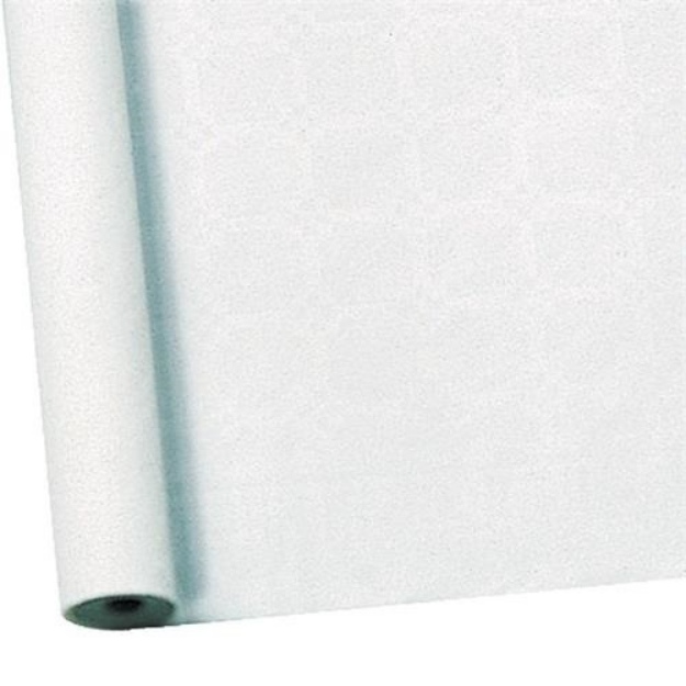 Obrázek z Papírový ubrus v roli bílý damašek 10 x 1 m 