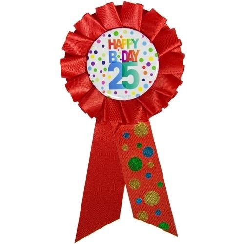 Levně Narozeninový odznak Happy BDay 25