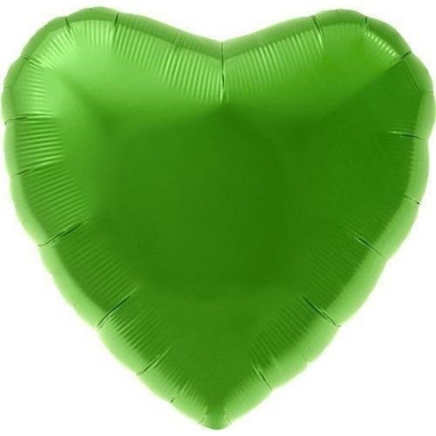 Obrázek z Foliový balonek srdce světle zelená 45 cm - Nebalený 