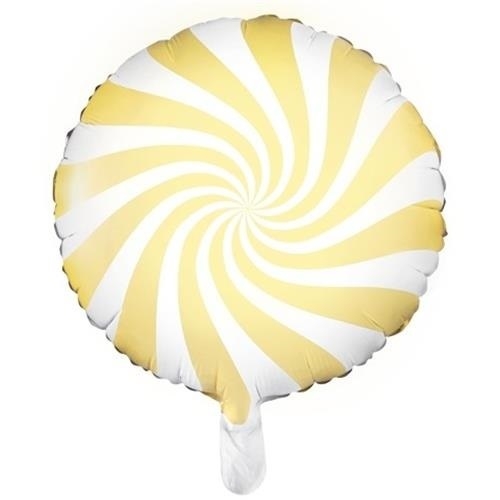 Levně Foliový balonek bonbón světle žlutý 45 cm