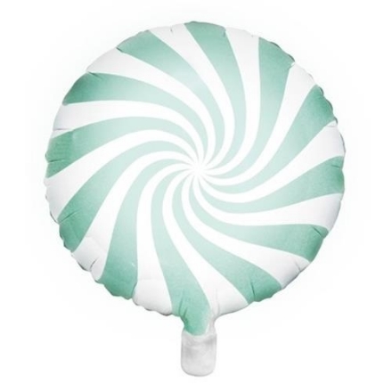 Fóliový balonek kulatý bonbón mint 45 cm