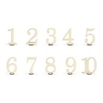 Obrázek z Dekorační dřevěné číslice na stůl 10 ks 