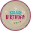 EKO papírové talíře My Birthday s potiskem Happy Birthday, průměr 23 cm, balení 8 ks.
