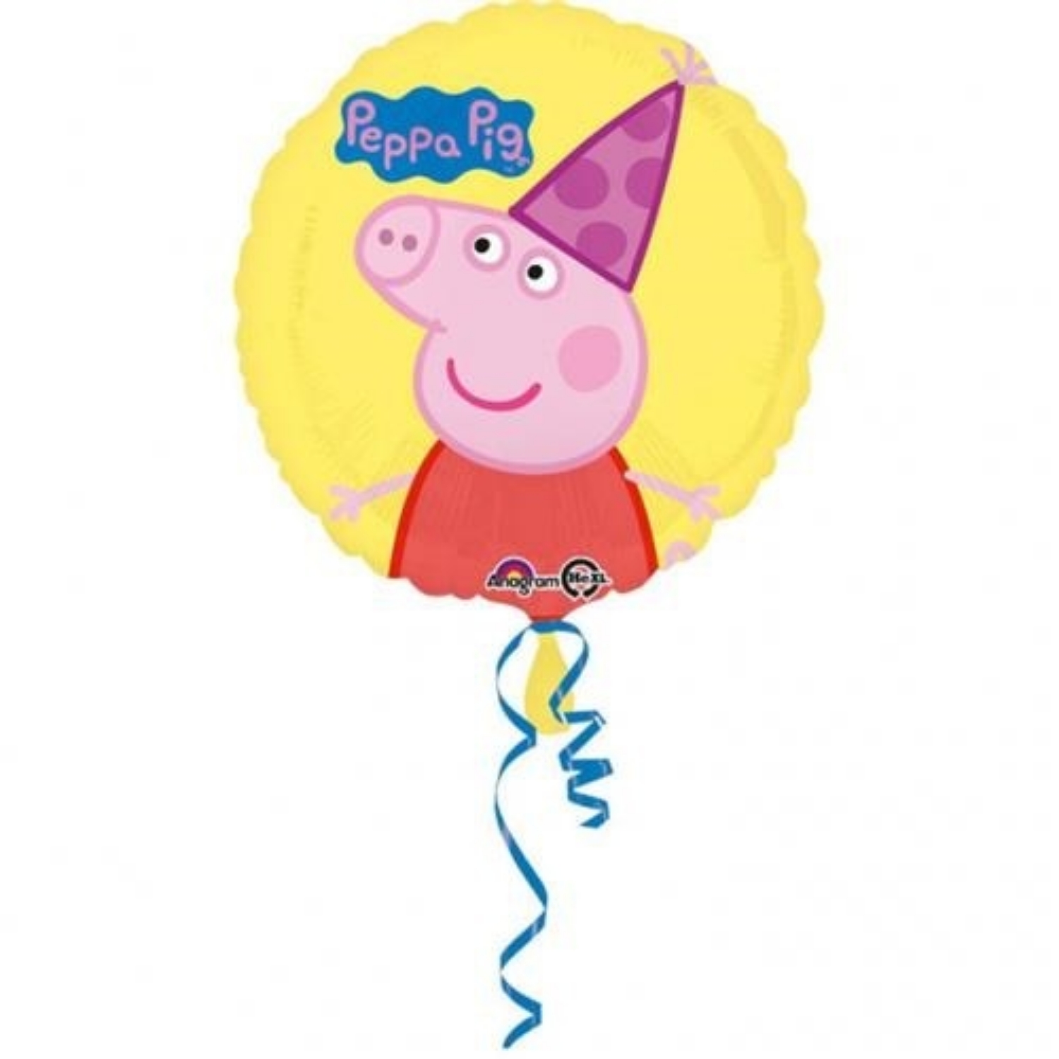 Foliový balonek Prasátko Peppa - žlutý 43 cm