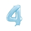 Fóliová číslice 4 v modré barvě, 86 cm