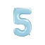 Fóliová číslice 5 v modré barvě, 86 cm