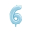 Fóliová číslice 6 v modré barvě, 86 cm