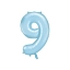 Fóliová číslice 9 v modré barvě, 86 cm