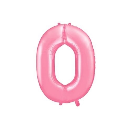 Fóliová číslice 0 v růžové barvě, 86 cm