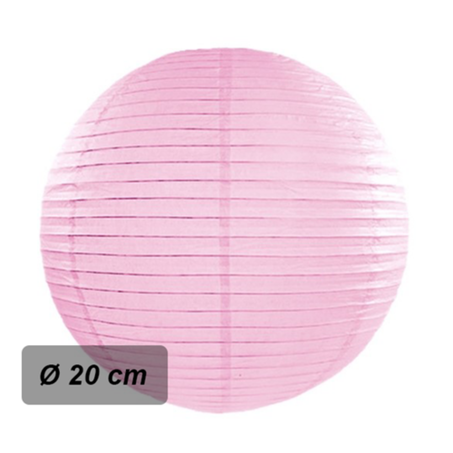 Lampion kulatý 20 cm růžový