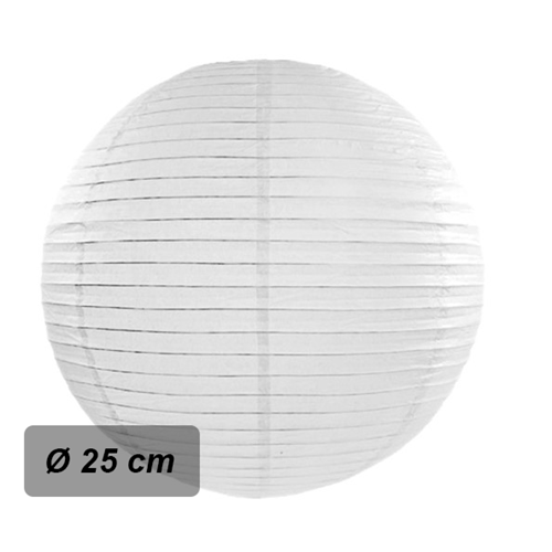 Levně Lampion kulatý 25 cm bílý