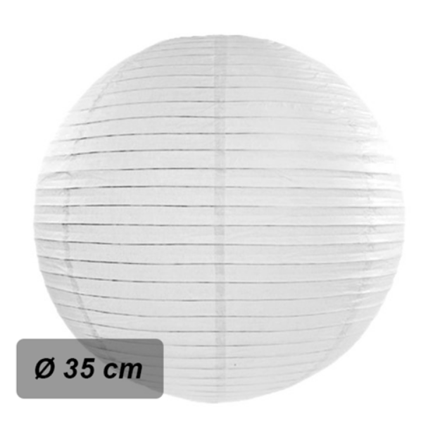 Obrázok z Lampión guľatý 35 cm biely 