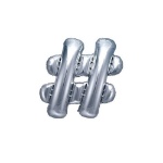 Obrázek z Foliový symbol Hashtag stříbrný 35 cm 