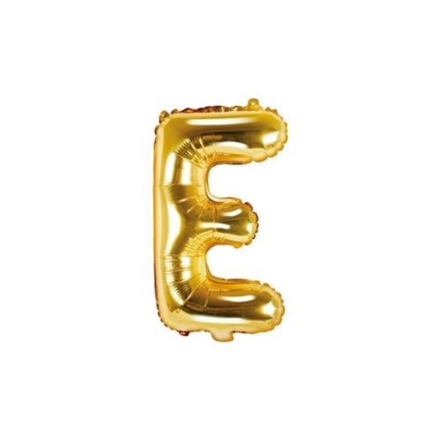 Obrázok z Foliové písmeno E zlaté 35 cm