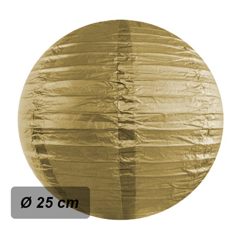 Levně Lampion kulatý zlatý 25 cm