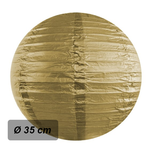Levně Lampion kulatý 35 cm zlatý