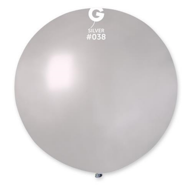 Obrázok z Balón jumbo Gemar strieborný 100 cm