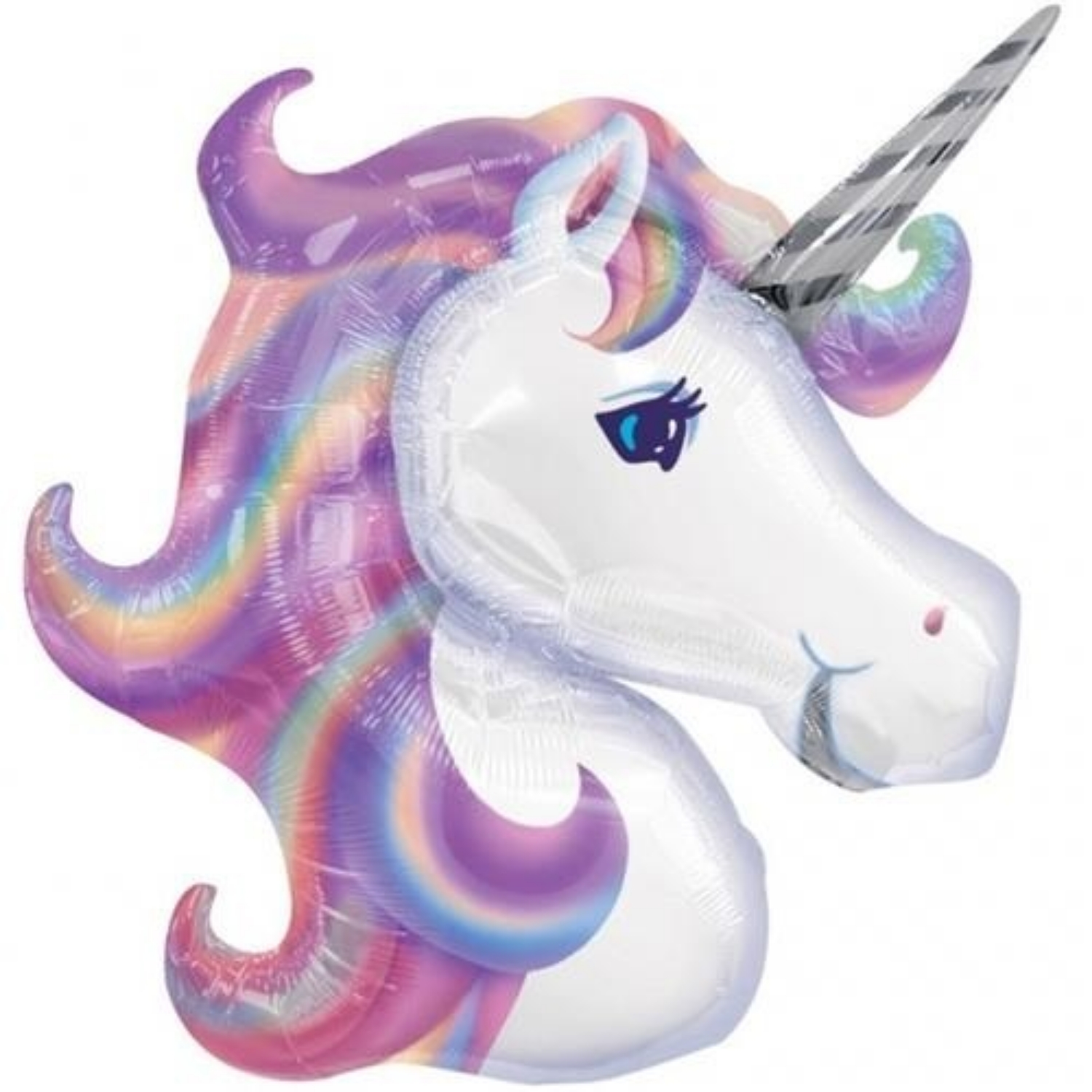 Levně Foliový balonek hlava jednorožce Beautiful 83 cm