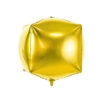 Obrázek z Foliový balonek krychle zlatá 35 cm 