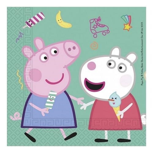 Levně Papírové party ubrousky prasátko Peppa 20 ks