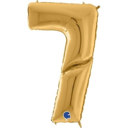Obrázek Foliová číslice zlatá 7 - 163 cm