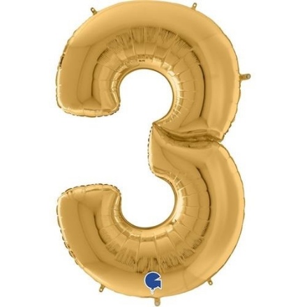 Picture of Golden Foil Number 3 - 163 cm