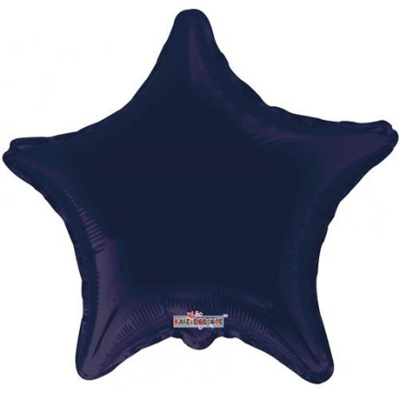 Obrázek Foliový balonek hvězda navy blue 46 cm - Nebalený