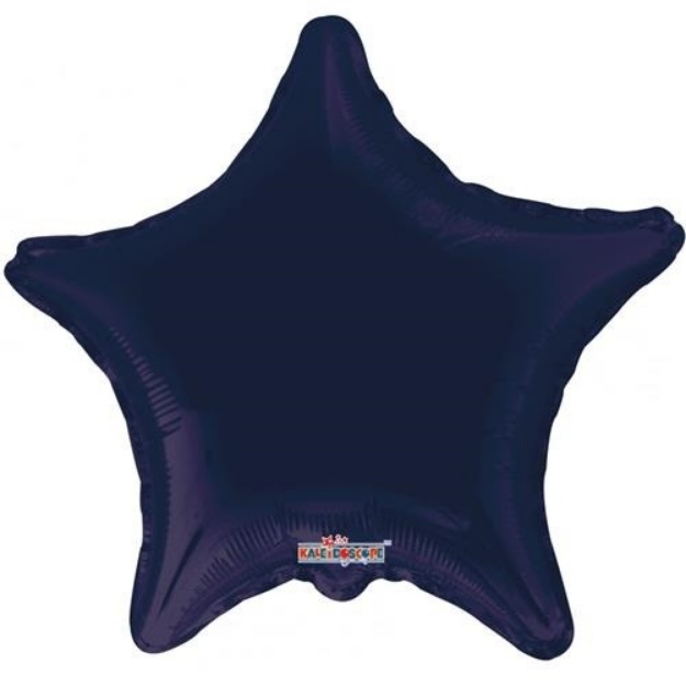 Obrázek z Foliový balonek hvězda navy blue 46 cm - Nebalený 