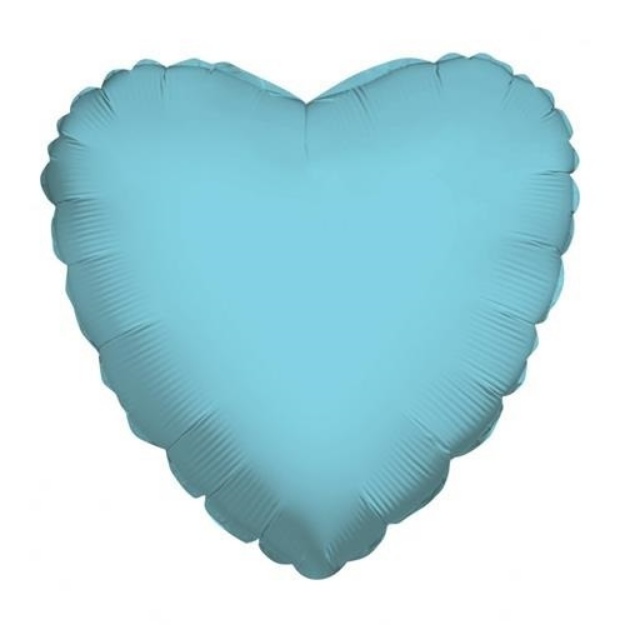 Obrázek z Foliový balonek srdce světle modrá 46 cm - Nebalený 