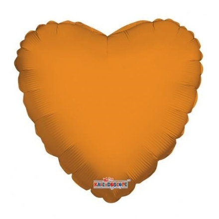 Obrázek Foliový balonek srdce oranžová 46 cm - Nebalený