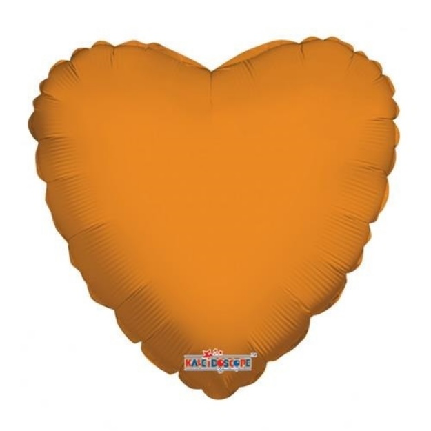 Obrázek z Foliový balonek srdce oranžová 46 cm - Nebalený 