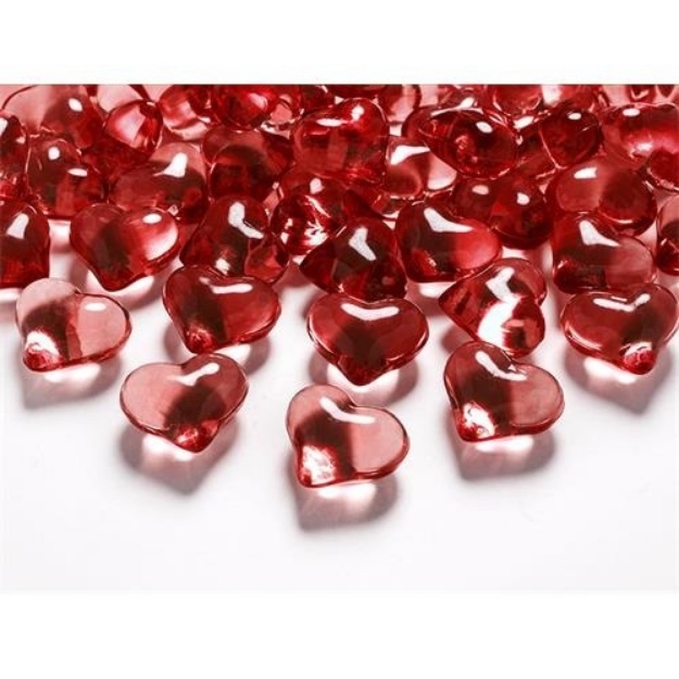 Obrázek z Diamantové konfety červené srdce 21 mm 