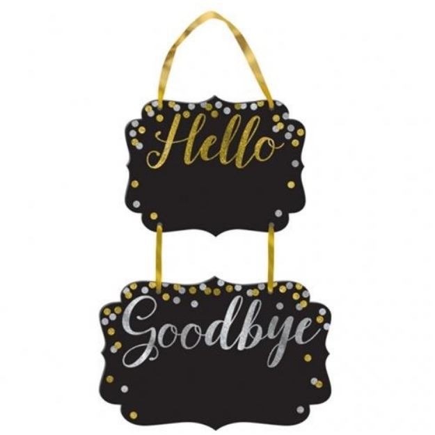 Obrázok z Tabuľa s nápisom Hello a Goodbye