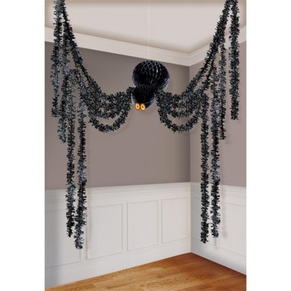 Halloweenská závěsná dekorace pavouk 360 cm