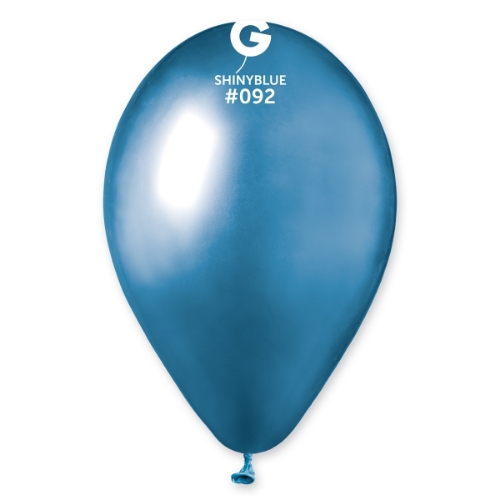 Latexový balonek Gemar Chrom modrý 33 cm