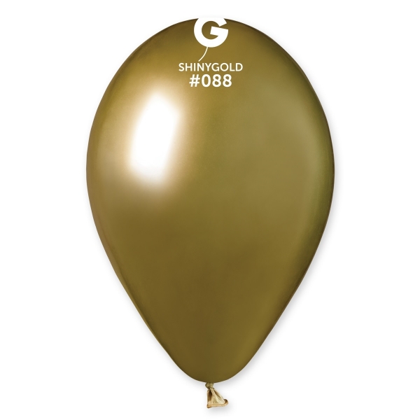 Latexový balonek Gemar Chrom zlatý 33 cm