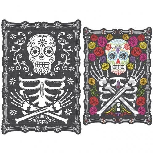 Levně Halloweenská dekorace měnící obraz - Day of the dead 45 x 30 cm