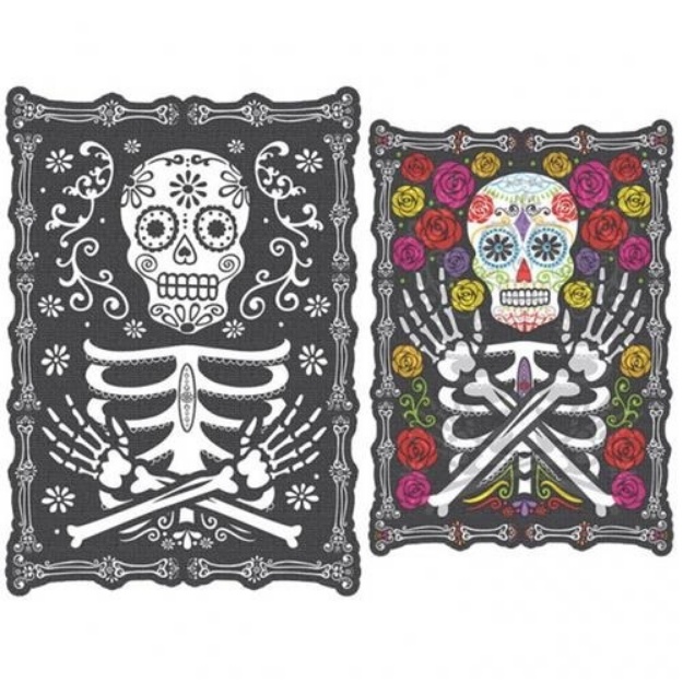 Obrázek z Halloweenská dekorace měnící obraz - Day of the dead 45 x 30 cm 