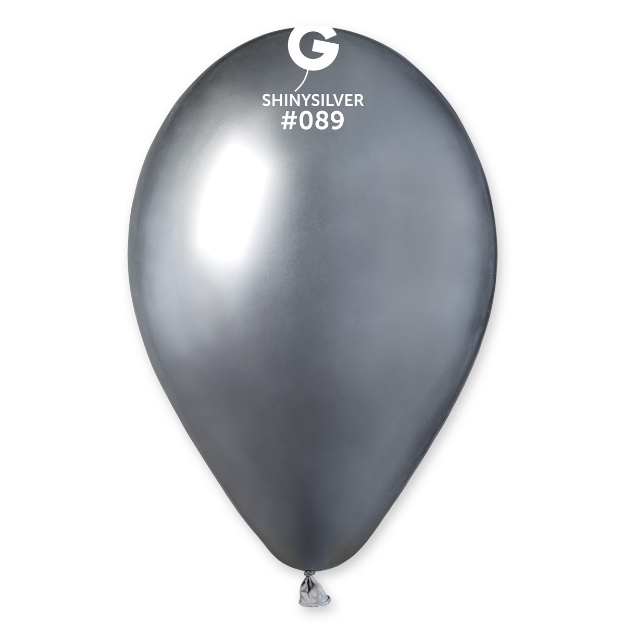 Obrázok z Latexový balónik Gemar Chrom strieborný 33 cm