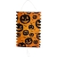Závěsný lampion s motivem dýní – oranžová halloweenská dekorace ve tvaru válce 16 × 22 cm