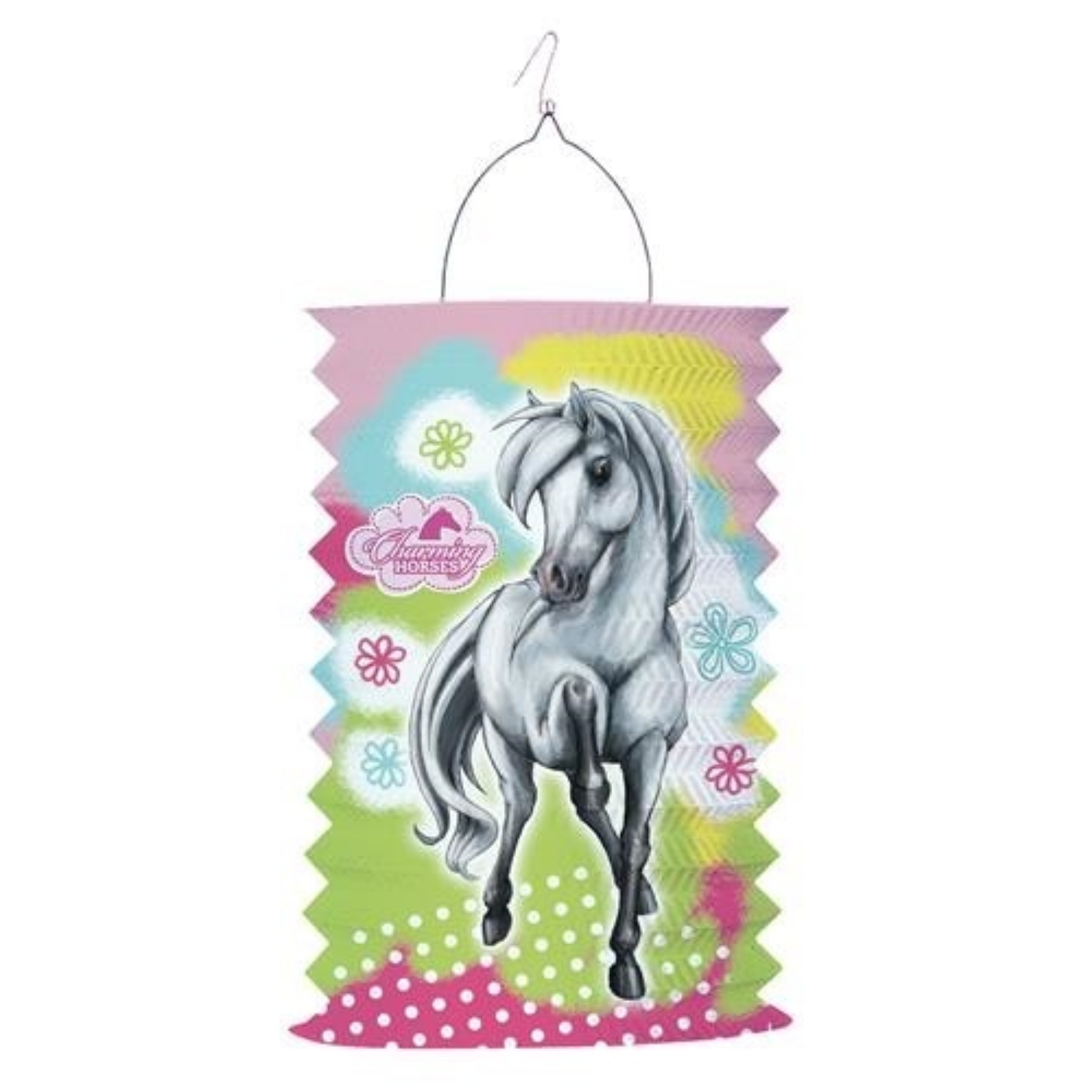 Závěsný lampion válec koník 28 cm