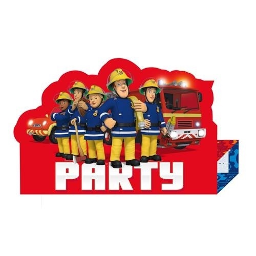 Party pozvánky Požiarnik Sam New 8 ks