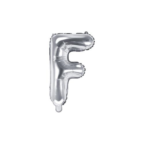 Levně Foliové písmeno F stříbrné 35 cm