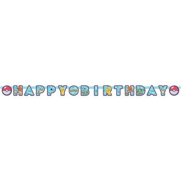 Obrázek z Party nápis Happy Birthday Pokemon 218 cm 
