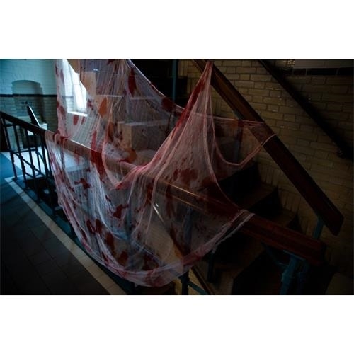 Halloweenská dekorace krvavá síť 250 x 200 cm