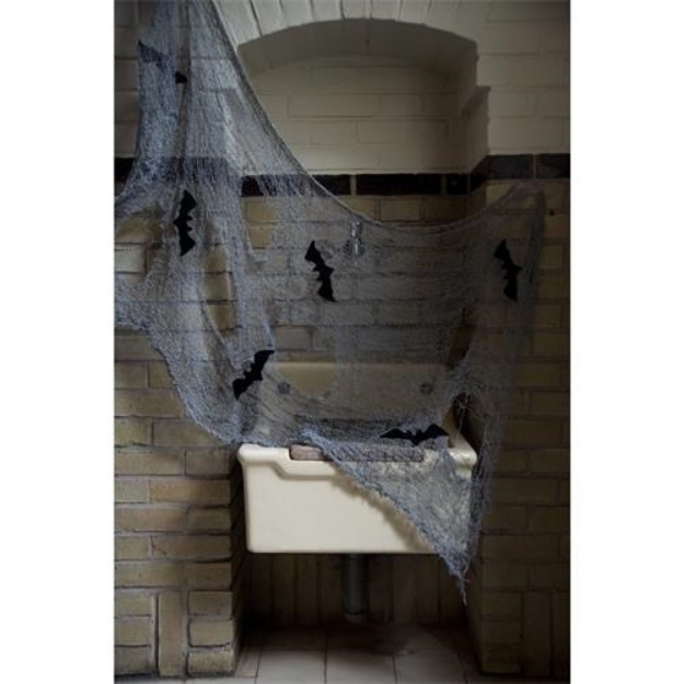 Obrázok z Halloweenska dekorácie sieť s netopiermi 150 x 75 cm 