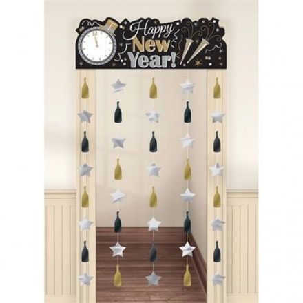 Obrázok z Záves do dverí silvestrovský Happy New Year 99 x 195 cm