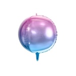 Obrázek z Foliový balonek koule Ombre fialovo-modrý 35 cm 